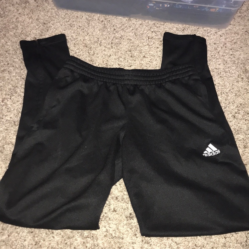 Black adidas joggers